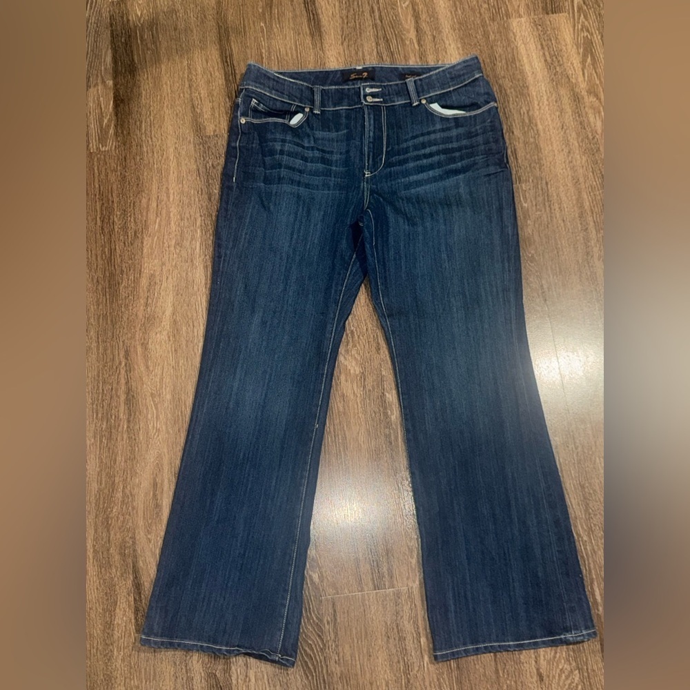 Seven7 Darkwash Bootcut Jeans Size 14 - Picture 3 of 11